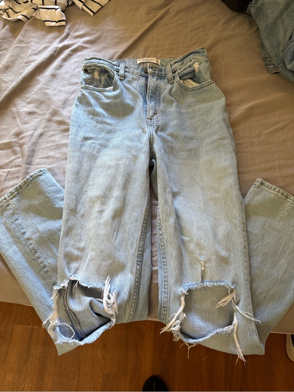 Abercrombie Light Blue Distressed Women's Jeans